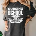 Nursing School Survivor Senior Nurse Graduation TShirt Women's Comfort Colors T-Shirt Pepper