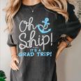 Oh Ship It's a Grad Trip Cruise Graduation T-Shirt T-Shirt Women's Comfort Colors T-Shirt Pepper