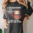 Owl Elementary Graduation Shirt-6th Grade Graduation Women's Comfort Colors T-Shirt Pepper