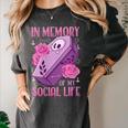 Pastel Goth In Memory Of My Social Life Coffin & Pink Roses Women's Comfort Colors T-Shirt Pepper Pastel Goth In Memory Of My Social Life Coffin & Pink Roses Women's Comfort Colors T-Shirt Pepper