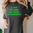 I Paused My Game To Graduate School Graduation Gamer Women's Comfort Colors T-Shirt Pepper
