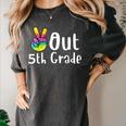 Peace Out 5th Grade Tie Dye Graduation Class Of 2026 Women's Comfort Colors T-Shirt Pepper