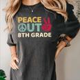 Peace Out 8th Grade Graduation Last Day Of School Women's Comfort Colors T-Shirt Pepper