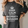 Personalized Keep Calm Graduation Christmas Team PROPERTY MANAGER Job Title Profession Birthday Women's Comfort Colors T-Shirt Pepper