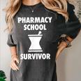 Pharmacy School Survivor PharmD Graduation T-Shirt Women's Comfort Colors T-Shirt Pepper