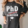 PhD Candidate Survivor PhD Graduation Women's Comfort Colors T-Shirt Pepper
