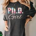 PhD Girl Doctorate Degree Graduation Women Her Psychology Women's Comfort Colors T-Shirt Pepper