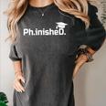 PhD Graduation Doctorate Degree Graduate PhinisheD Women's Comfort Colors T-Shirt Pepper