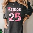 Pink Coquette Bow Senior 2025 Back To School Graduation Girl Women's Comfort Colors T-Shirt Pepper