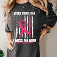 Pink In Memory Of Aunt Breast Cancer Awareness American Flag Women's Comfort Colors T-Shirt Pepper