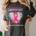 Pink In Memory Of Daughter In Law Breast Cancer Heart Print Women's Comfort Colors T-Shirt Pepper Pink In Memory Of Daughter In Law Breast Cancer Heart Print Women's Comfort Colors T-Shirt Pepper