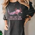I Have Plans With My Axolotl Salamander Introvert Women's Comfort Colors T-Shirt Pepper