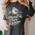 Please Chew Quieter Introvert Christmas Bird Lover Women's Comfort Colors T-Shirt Pepper Please Chew Quieter Introvert Christmas Bird Lover Women's Comfort Colors T-Shirt Pepper