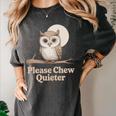 Please Chew Quieter Introvert Christmas Bird Lover Women's Comfort Colors T-Shirt Pepper Please Chew Quieter Introvert Christmas Bird Lover Women's Comfort Colors T-Shirt Pepper