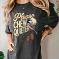 Please Chew Quieter Introverts Casual Everyday Women's Comfort Colors T-Shirt Pepper