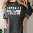 Plumber Parents Father Mother Plumbing Graduation Women's Comfort Colors T-Shirt Pepper