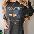 Podiatrist Established 2018 Med School Graduation Shirt Women's Comfort Colors T-Shirt Pepper