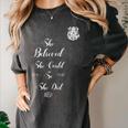 Police Academy Graduation She Believed She Could So She Did Women's Comfort Colors T-Shirt Pepper