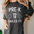 Pre-K Nailed It 2018 Cute Preschool Graduation Women's Comfort Colors T-Shirt Pepper