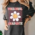 Preschool Graduation Graduate Cute Groovy Last Day Of Pre K Women's Comfort Colors T-Shirt Pepper