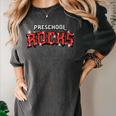 Preschool Rocks Back To School Graduation Teacher Student Women's Comfort Colors T-Shirt Pepper