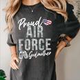 Proud Air Force Godmother US Air Force Graduation Godmother Women's Comfort Colors T-Shirt Pepper