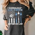 Proud Air Force Mother-In-Law US Air Force Graduation Women's Comfort Colors T-Shirt Pepper