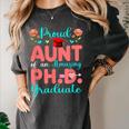 Proud Aunt Of An Amazing PhD Graduate Family Graduation Women's Comfort Colors T-Shirt Pepper