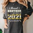 Proud Brother Class Of 2021 Graduate Senior 21 Graduation Women's Comfort Colors T-Shirt Pepper