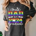 Proud Dad Of 2024 Graduate Class 2024 Graduation Family Women's Comfort Colors T-Shirt Pepper