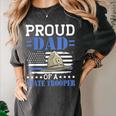Proud Dad Of A State Trooper Police Officer Graduation Women's Comfort Colors T-Shirt Pepper