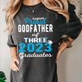 Proud Godfather Of Three 2023 Graduate 23 Class Graduation Women's Comfort Colors T-Shirt Pepper
