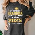 Proud Grandma Of Two 2025 Graduates Graduation Family Women's Comfort Colors T-Shirt Pepper