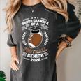Proud Grandpa Of a 2026 Football Senior Graduation Women's Comfort Colors T-Shirt Pepper