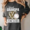 Proud Grandpa Of A 2026 Senior Baseball Graduation Leopard Women's Comfort Colors T-Shirt Pepper