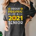Proud Mama Of a 2021 Graduate Senior Mom 2021 Graduation Women's Comfort Colors T-Shirt Pepper