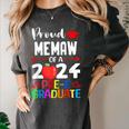 Proud MEMAW Of 2024 Pre-K Graduation Graduate Senior 2024 Women's Comfort Colors T-Shirt Pepper