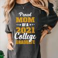 Proud Mom Of A 2021 College Graduate Senior Graduation Women's Comfort Colors T-Shirt Pepper