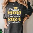 Proud Mom Of 2024 College Graduate Family 24 Graduation Women's Comfort Colors T-Shirt Pepper