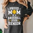 Proud Mom Of Baseball Senior 2026 Graduation Women's Comfort Colors T-Shirt Pepper