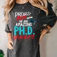Proud Mom PhD Doctoral Graduation Doctorate Degree Women's Comfort Colors T-Shirt Pepper
