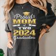Proud Mom Of Two 2024 Graduate Class 2024 Graduation Family Premium Women's Comfort Colors T-Shirt Pepper