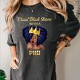 Proud Queen PhD Doctorate Degree Graduation T-Shirt Women's Comfort Colors T-Shirt Pepper