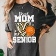 Proud Senior Mom Class Of 2026 Basketball Graduation Leopard Women's Comfort Colors T-Shirt Pepper