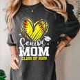 Proud Senior Mom Class Of 2026 Softball Graduation Heart Women's Comfort Colors T-Shirt Pepper
