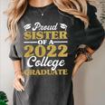 Proud Sister 2022 College Graduate Shirt Sibling Graduation Women's Comfort Colors T-Shirt Pepper