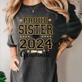 Proud Sister Of A 2024 Graduate Senior Graduation Women's Comfort Colors T-Shirt Pepper