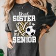 Proud Sister Of A 2026 Senior Soccer Graduation Leopard Women's Comfort Colors T-Shirt Pepper