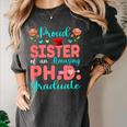 Proud Sister Of An Amazing PhD Graduate Family Graduation Women's Comfort Colors T-Shirt Pepper