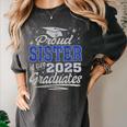 Proud Sister Of Two Class Of 2025 Graduates Twins Graduation Women's Comfort Colors T-Shirt Pepper